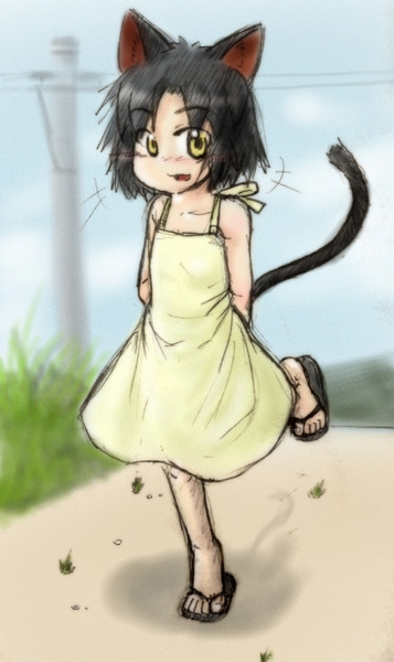 尻尾ゆらゆらお散歩ふらふら こんぶだし さんのイラスト ニコニコ静画 イラスト