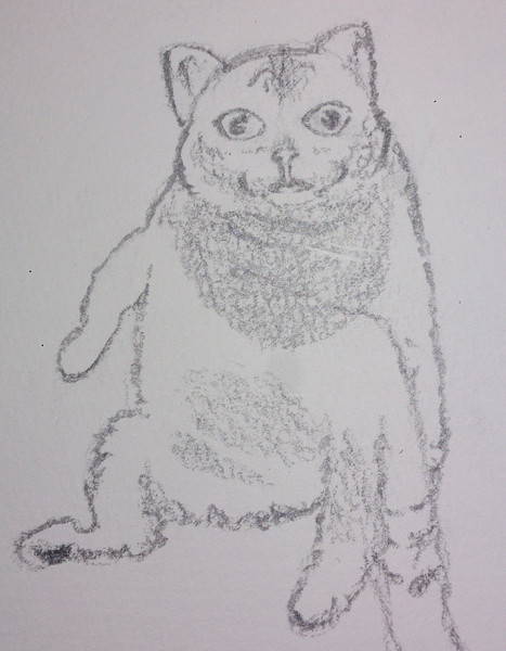 かわいい猫の鉛筆画