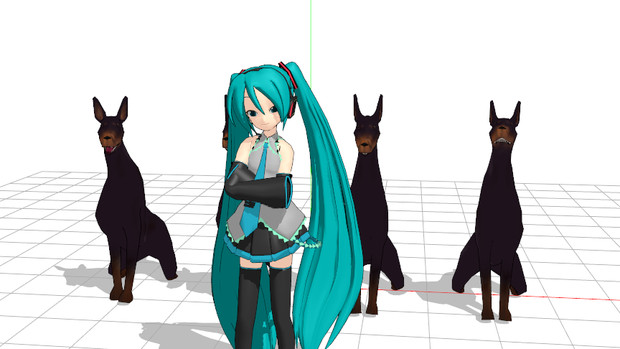 Mmd ドーベル犬 モデル配布 惨劇くま さんのイラスト ニコニコ静画 イラスト