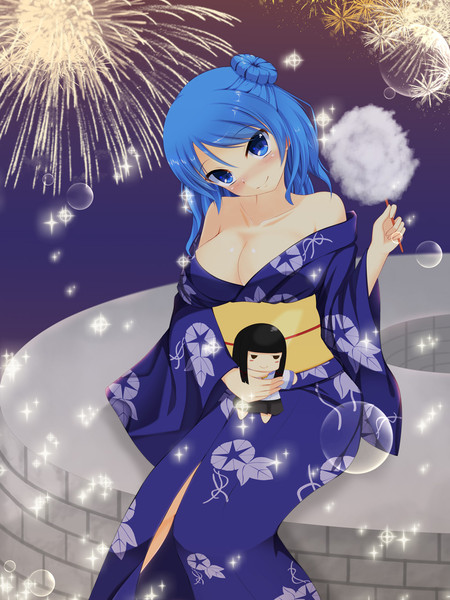 浴衣浦風ちゃん可愛い 夜桜 さんのイラスト ニコニコ静画 イラスト