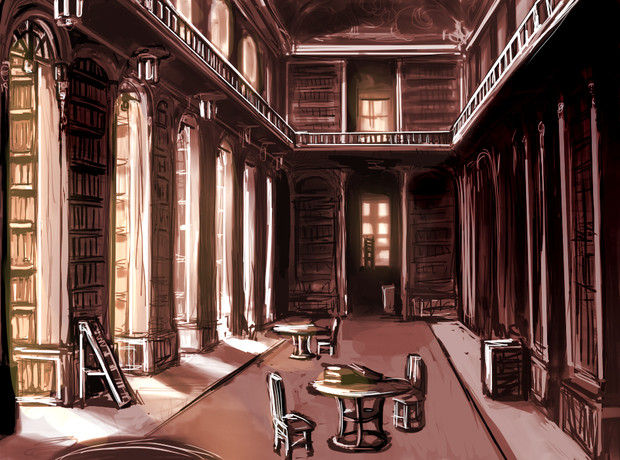 黄昏の図書館 べるし さんのイラスト ニコニコ静画 イラスト