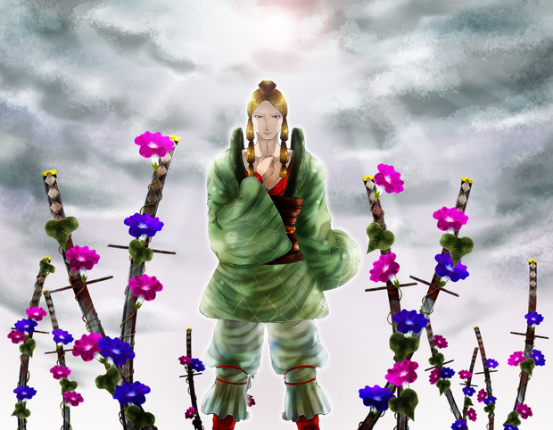 利休創生バレ 茶人と朝顔 Mimona 静画中心 さんのイラスト ニコニコ静画 イラスト