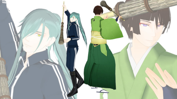 Mmd刀剣乱舞 にっかり青江 石切丸 内番 更新 配布あり Azure さんのイラスト ニコニコ静画 イラスト