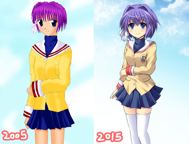デジタル絵十周年記念 最初のデジ絵リメイク クロス さんのイラスト ニコニコ静画 イラスト