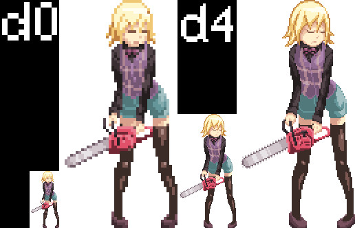 格ゲー風ドット絵gif うろつき ゆめ2っき ドラゴン アキツキ