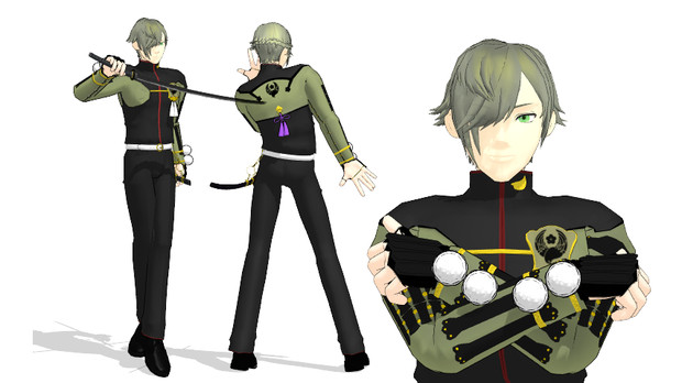 Mmd刀剣乱舞 鶯丸モデル 15 10 13更新 シメハム さんのイラスト ニコニコ静画 イラスト