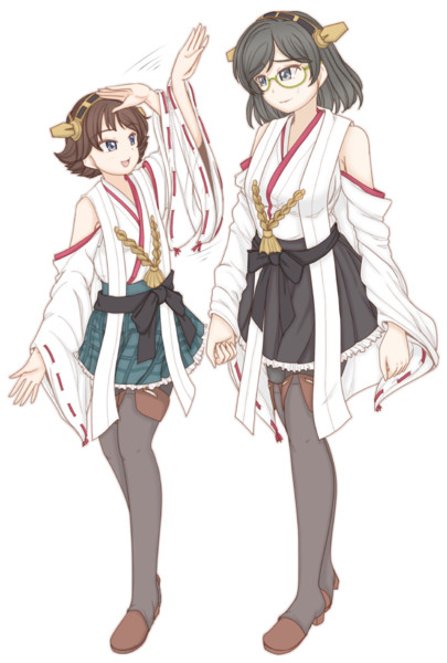 艦隊これくしょん ちび比叡さんとでか霧島さん Ojyotou さんのイラスト ニコニコ静画 イラスト