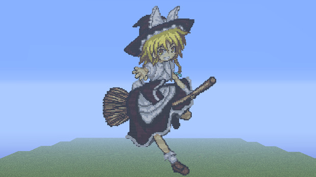 Minecraft ドット絵製作 8 霧雨魔理沙 ぺとら さんのイラスト ニコニコ静画 イラスト