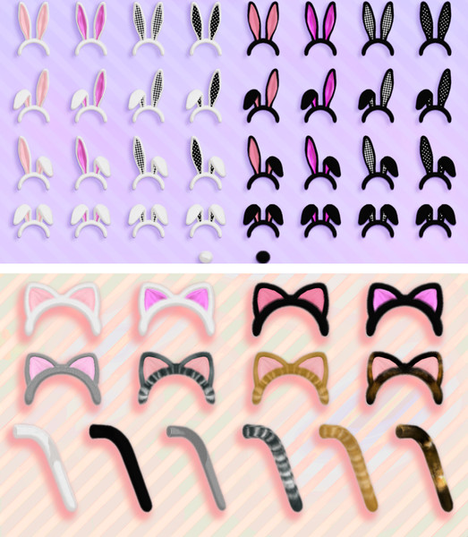 Mmdアクセサリ配布 ふわふわ耳しっぽセット真 72ca 旧なつか さんのイラスト ニコニコ静画 イラスト