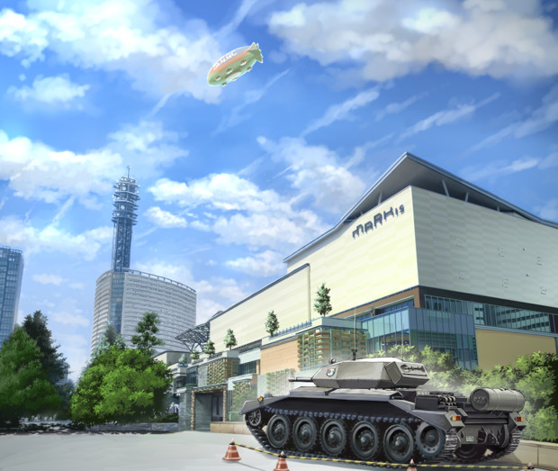 背景素材 クルセイダー巡航戦車とみなとみらい21 Studio Rexmen さんのイラスト ニコニコ静画 イラスト
