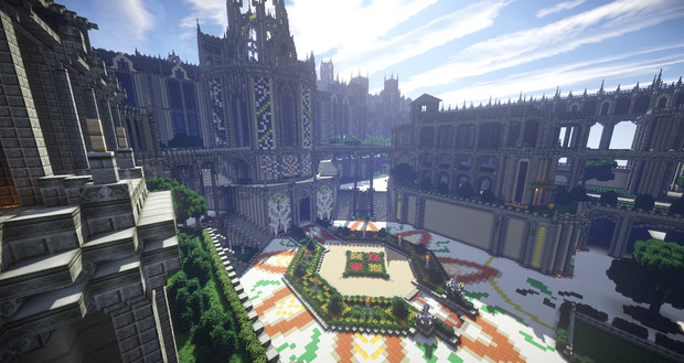 Minecraft 西側庭園 城建築 Cloha さんのイラスト ニコニコ静画 イラスト
