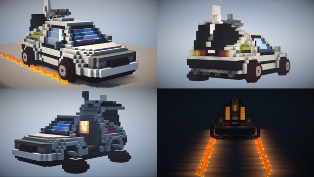 Minecraft デロリアン デフォルメ ふー さんのイラスト