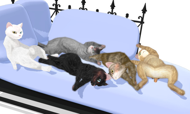 Mmd とある猫のとあるポーズをつくってみた Dolphin 664 さんのイラスト ニコニコ静画 イラスト