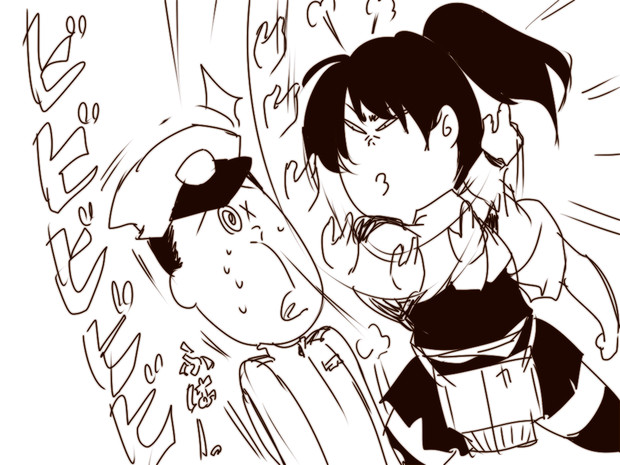 秘書艦 愛の鞭 ニコニコ静画 イラスト
