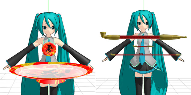 【MMDアクセサリ】大盃と煙管