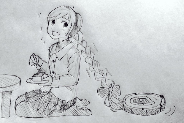 ルンバに三つ編み吸われてるー なっくるん さんのイラスト ニコニコ静画 イラスト