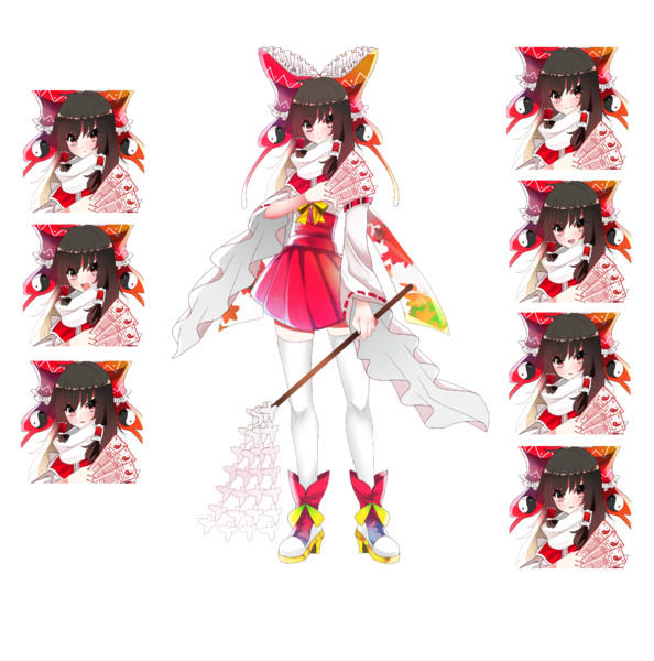 博麗霊夢表情集 Momisio さんのイラスト ニコニコ静画 イラスト