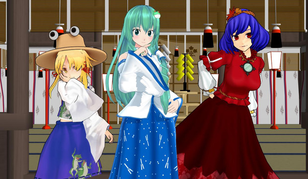 守矢の神々達 / ysk東方記念日 さんのイラスト ニコニコ静画 (イラスト)