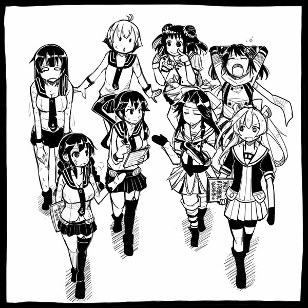 【艦これ】受け継ぎ試験中【集合絵】