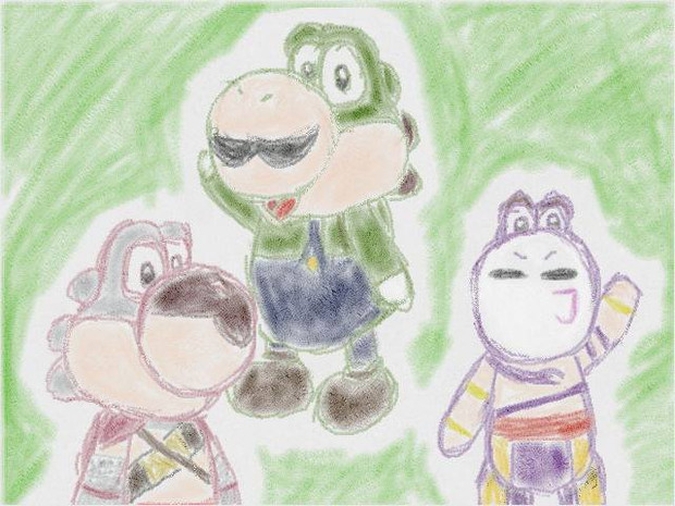ヨッシー 私の好きなゲームキャラトリオ ルイージファン さんのイラスト ニコニコ静画 イラスト