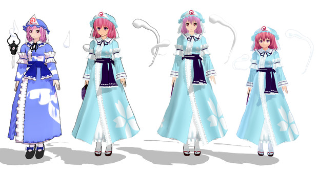 西行寺幽々子 倉庫整理中 所有モデルが確定 Cz500c さんのイラスト ニコニコ静画 イラスト