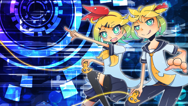 鏡音リンレン ワールドリープ オリジナル 夢乃途 さんのイラスト ニコニコ静画 イラスト