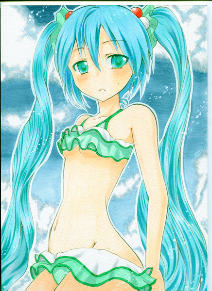 初音ミク 水着 Darckrose7 さんのイラスト ニコニコ静画 イラスト