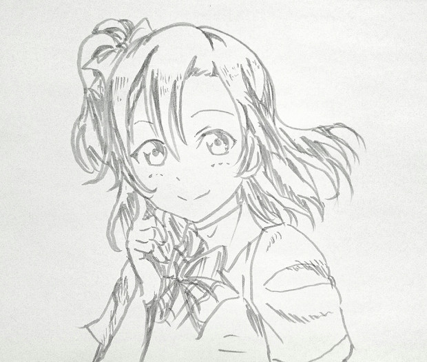 高坂穂乃果 筆ペン ニコニコ静画 イラスト