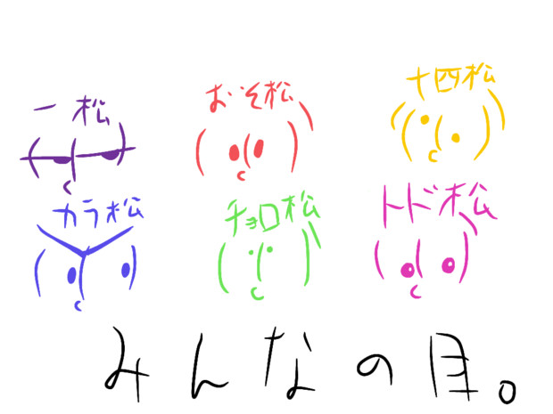 六つ子達の目 増田 大佐 さんのイラスト ニコニコ静画 イラスト