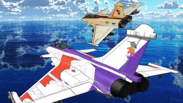 【MMD】シナモソ式ラファールC/M用テクスチャ「エースコンバット1・2の自機」配布
