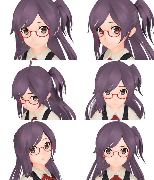 こんなに正統派美少女な萩風に眼鏡が似合わないわけがない Mmd艦これ Me さんのイラスト ニコニコ静画 イラスト