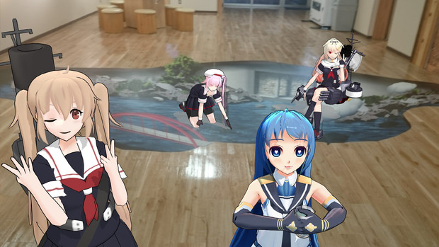 Mmd艦これ 第二駆逐隊in水の歴史資料館 アニメねこ でち公p さんのイラスト ニコニコ静画 イラスト