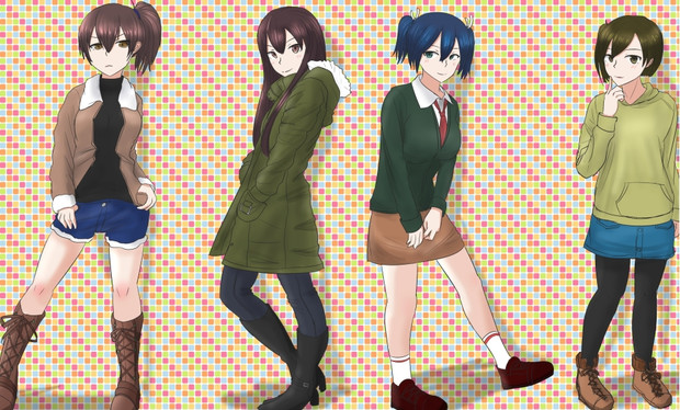 空母の秋冬私服ファッション ありしゃん さんのイラスト ニコニコ静画 イラスト