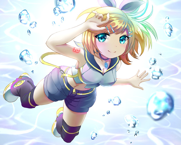 水の中のリンちゃん ゆにこん さんのイラスト ニコニコ静画 イラスト