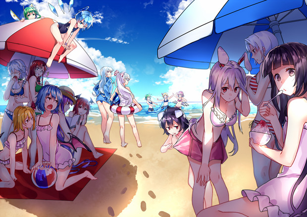 海水浴 羽々斬 さんのイラスト ニコニコ静画 イラスト