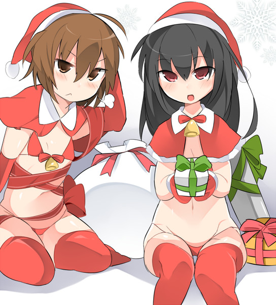 若葉と初霜のクリスマスグラはいつですか エクボ さんのイラスト ニコニコ静画 イラスト