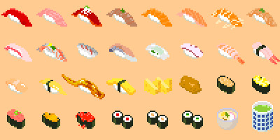 ドット絵 寿司 Zima さんのイラスト ニコニコ静画 イラスト