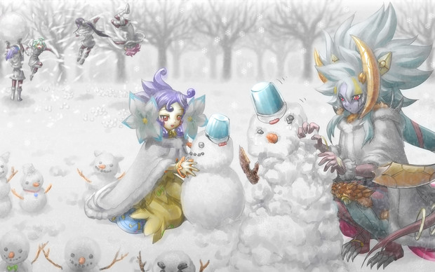 プリマ 舞獅子姫 雪遊び 遊戯王 ニコニコ静画 イラスト