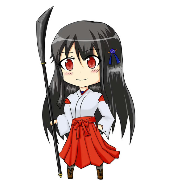 ちび巫女様 犬甘みかん 旧ゆっくりみかん さんのイラスト