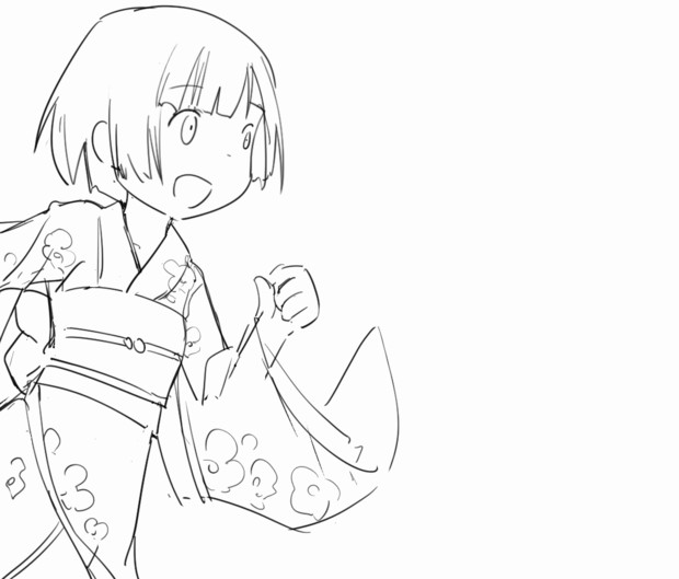 走る振袖 かにかに さんのイラスト ニコニコ静画 イラスト