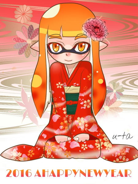 イカちゃん年賀状２０１６ Dju Ta Rorimeido さんのイラスト ニコニコ静画 イラスト