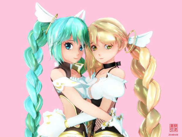 ミクさんとエンゼルパイちゃん 克弥 さんのイラスト ニコニコ静画 イラスト