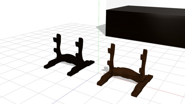 【MMDモデル配布】刀かけ