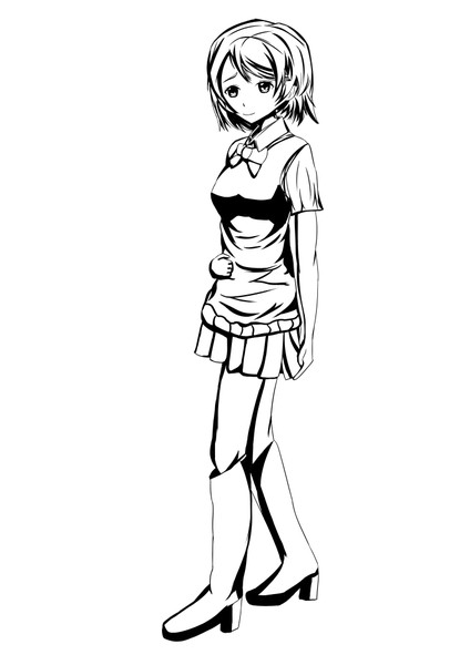 小泉花陽ちゃんにブーツをプレゼントしてみた線画 アイツ さんのイラスト ニコニコ静画 イラスト