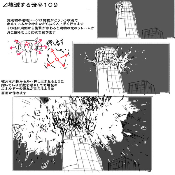 ぜいたくアニメ 爆発 描き方