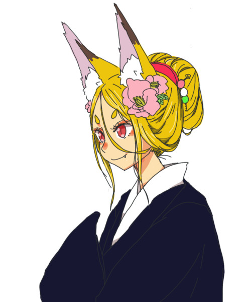 髪飾り嬉しい狐 あしはら さんのイラスト ニコニコ静画 イラスト