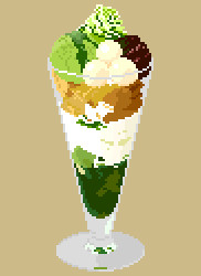 【ドット絵】抹茶白玉パフェ