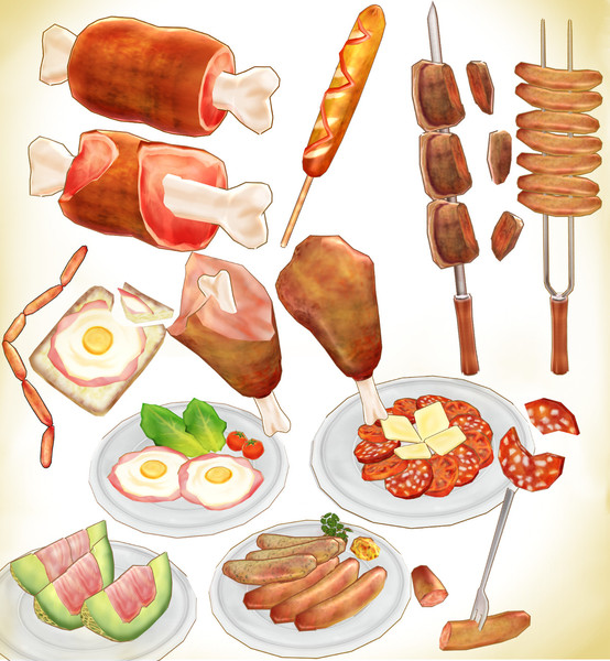 肉料理セットver1 0 キャベツ鉢 さんのイラスト ニコニコ静画 イラスト