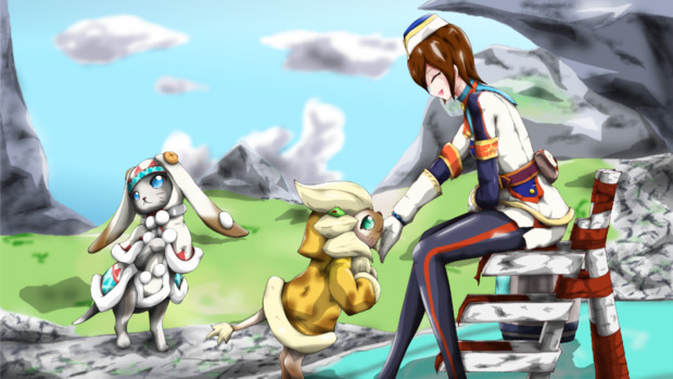 Mhx受付嬢 ニャンター 舞昧瞑り まいまいつむり さんのイラスト ニコニコ静画 イラスト