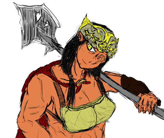 筋肉女戦士 丸樹 さんのイラスト ニコニコ静画 イラスト